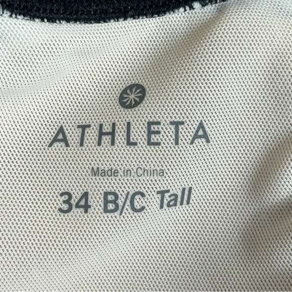 Athleta Black and White Plaid One Piece Underwire Swimsuit 34 B/C Tall - Picture 2 of 10